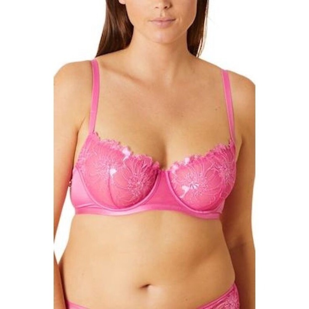 NEW Etam [ 32D US ]  Pink Fuchsia Amaryllis No 9 Balconnet‎ Bra #U1645